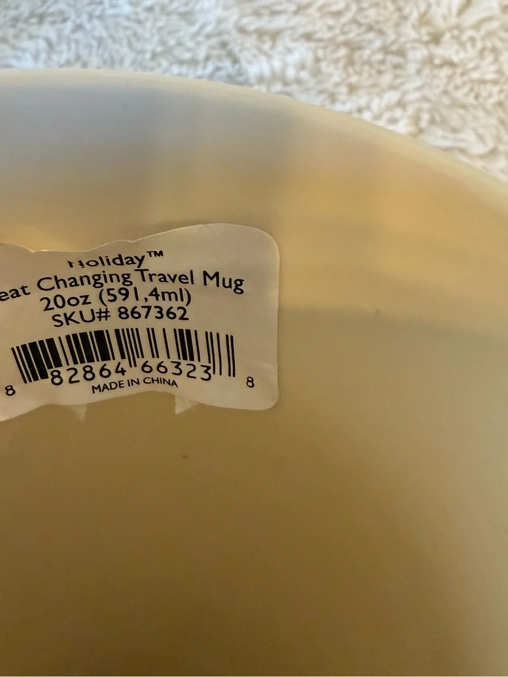 Lenox White Holiday 'Holly Jolly Christmas' Mug with Red Trim